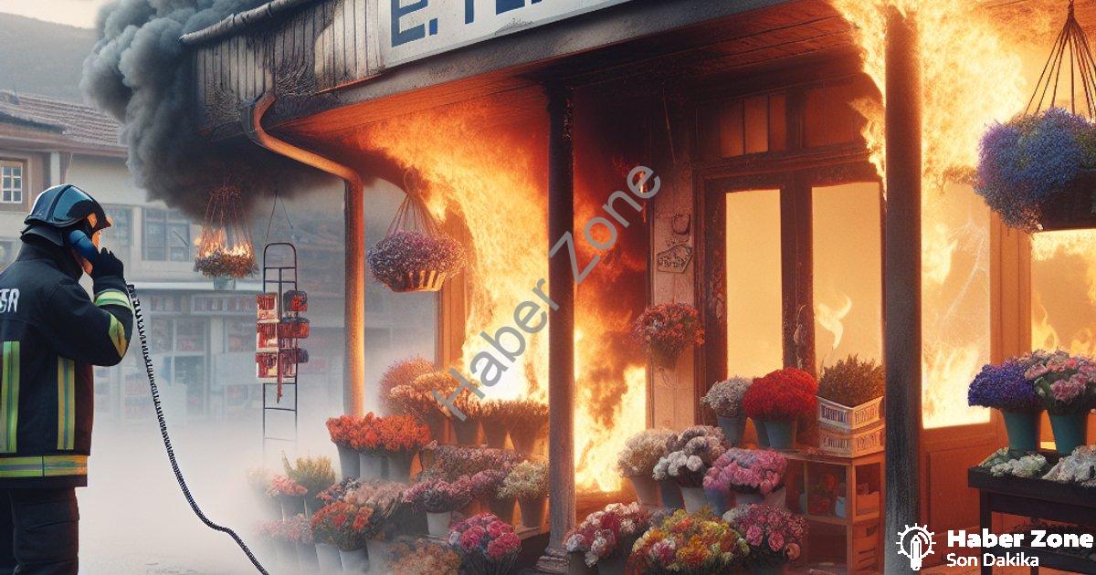 "Aydın Efeler'de Çiçekçi Dükkanında Yangın: Faciayı Vatandaşın Dikkati Önledi" başlıklı haber için f