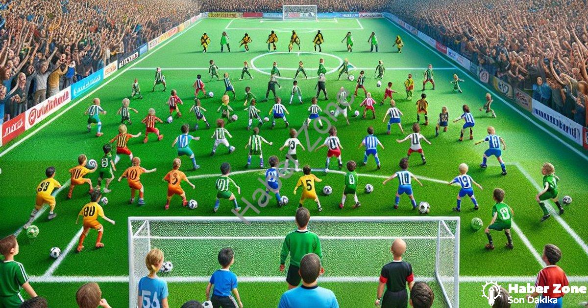 "Merkezefendi'de Geleceğin Yıldızları Sahada: U-9 Ligi Başladı" başlıklı haber için fotorealistik, p