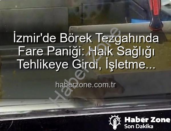İzmir börekçi fare - İzmir'de Börek Tezgahında Fare Paniği: Halk Sağlığı Tehlikeye Girdi, İşletme Mühürlendi!